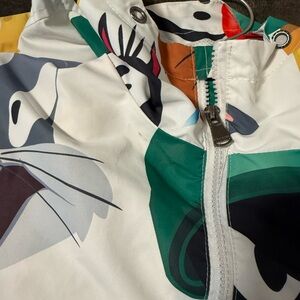 Looney Tunes Members Only Jacket S Bugs Bunny Tweety Taz Full Print Zip 90s Y2K